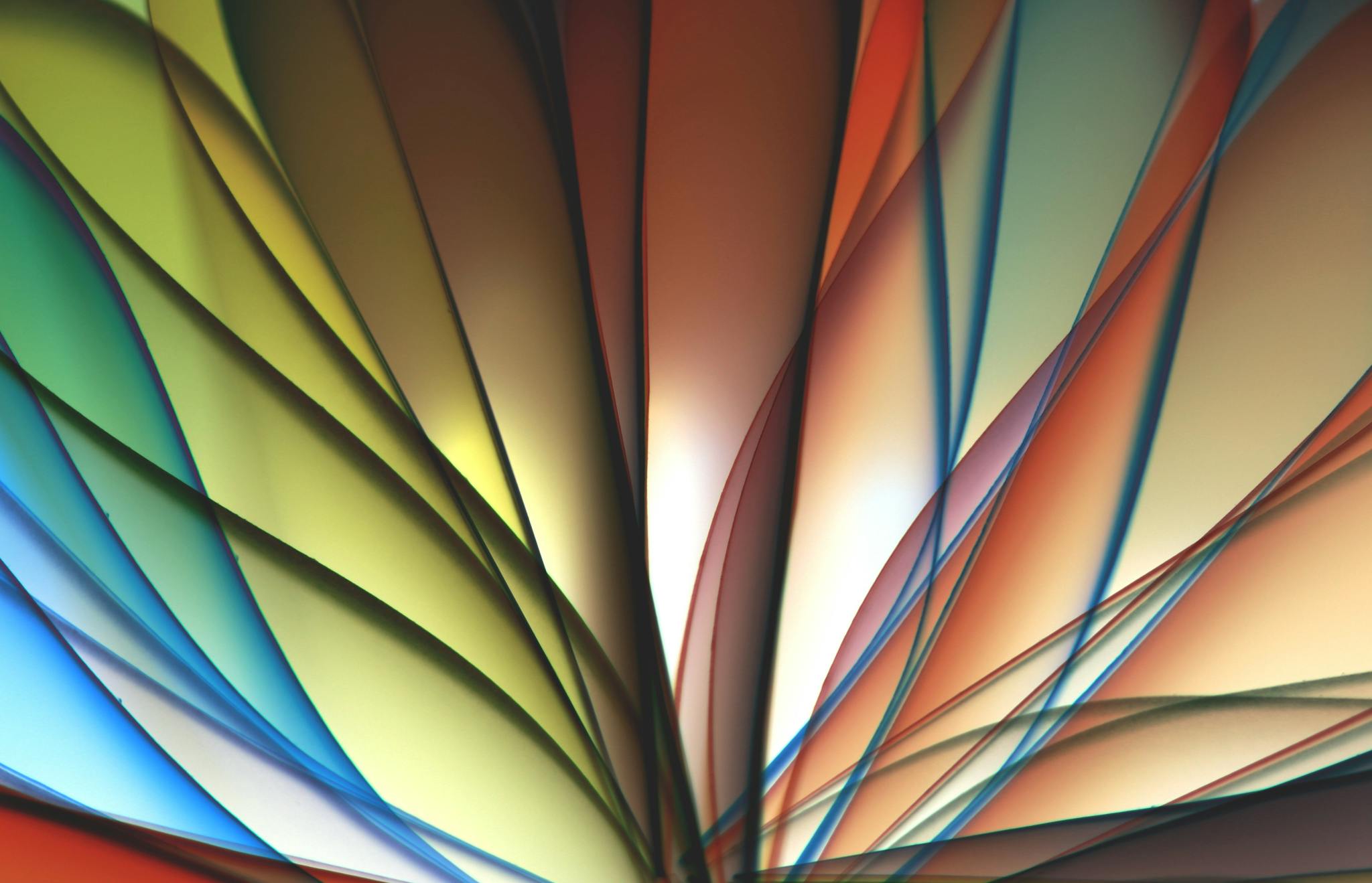 Vibrant abstract design with geometric patterns and colorful layers.